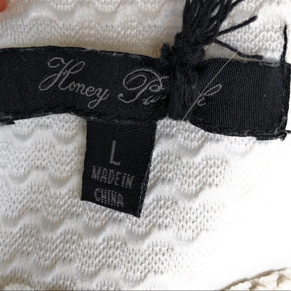 Honey Punch A-Line Bandage Skirt White - Picture 8 of 9